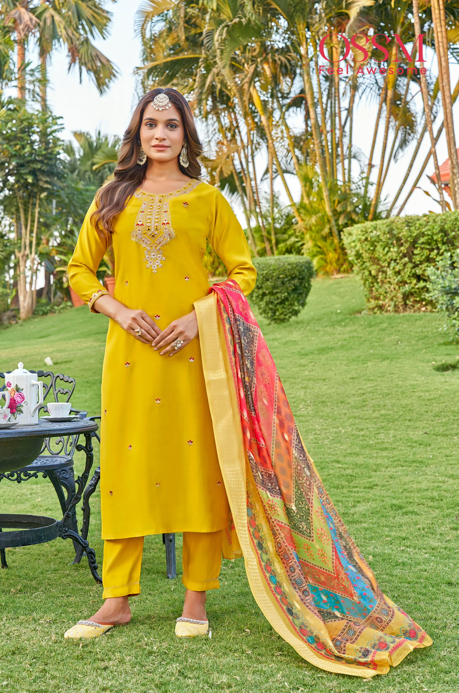 Rangat Vol 2 By Ossm Viscose Embroidery Kurti With Bottom Dupatta Online Wholesale